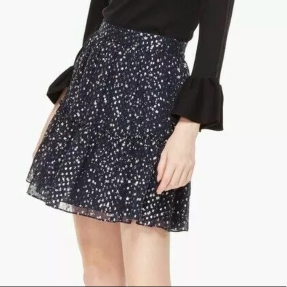 NWT Kate Spade Night Sky Metallic Star Skirt
